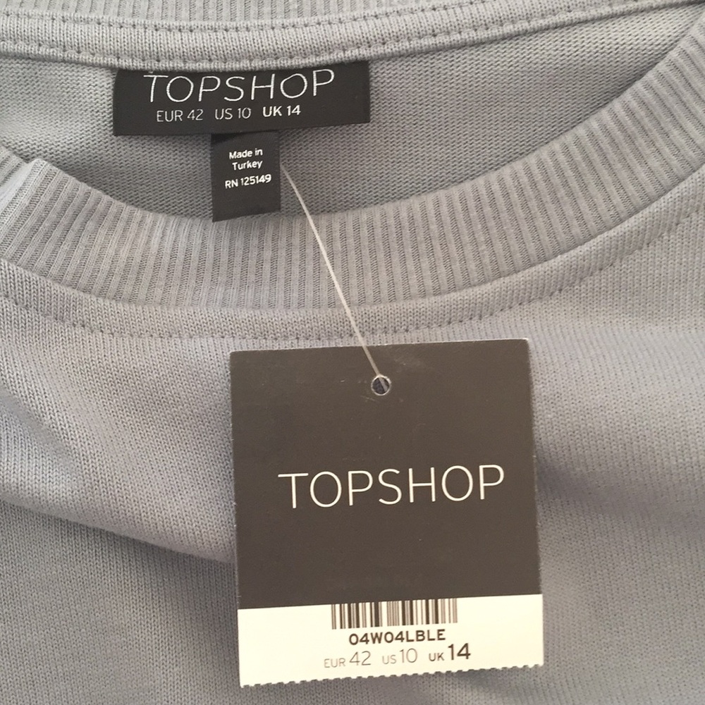 TOPSHOP Gray Ruffle Sweatshirt - Picture 5 of 5